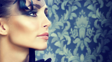 Beautiful Young Woman portrait. Vintage Styled